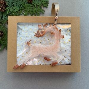 Handmade Christmas Reindeer Ornament | Epoxy Resin | Gift Box Included